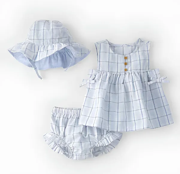 Carter’s Kız Bebek Mavi 3’lü Şortlu Yazlık Takım