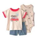 Carter’s Erkek Bebek 3 Parça Baskılı Yazlık Şort Takımı